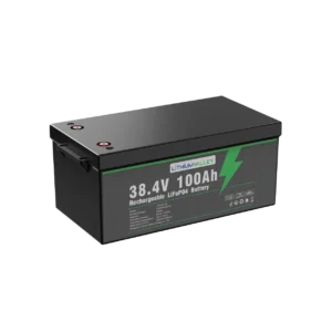 Lithium Valley 38.4V 100Ah LiFePO4 Battery - three-quarter view