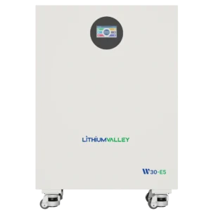 W30-E5 battery front view with display